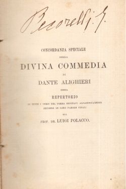 Divina Commedia, con Concordanza speciale e Sommario, Dante Alighieri, Luigi Polacco
